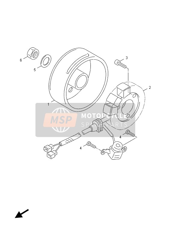 Yamaha YN50F 2013 GENERATOR für ein 2013 Yamaha YN50F